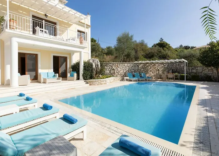 View Villas-corfu-villa Eleni,4 Bedrooms,large Private Pool,prime Location Kassiopi